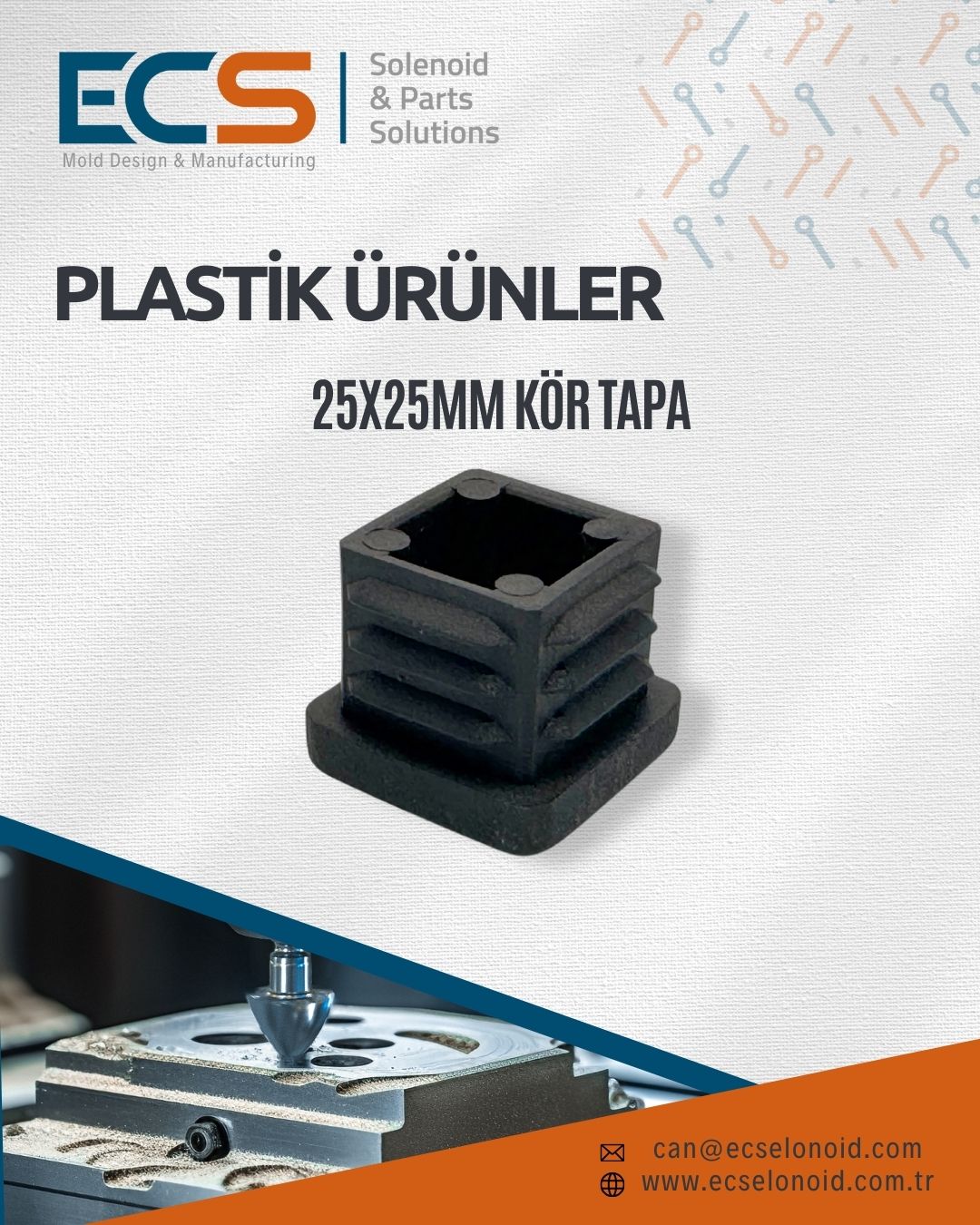 25 × 25 mm blanking plug
